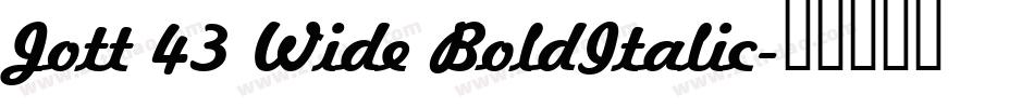 Jott 43 Wide BoldItalic字体转换